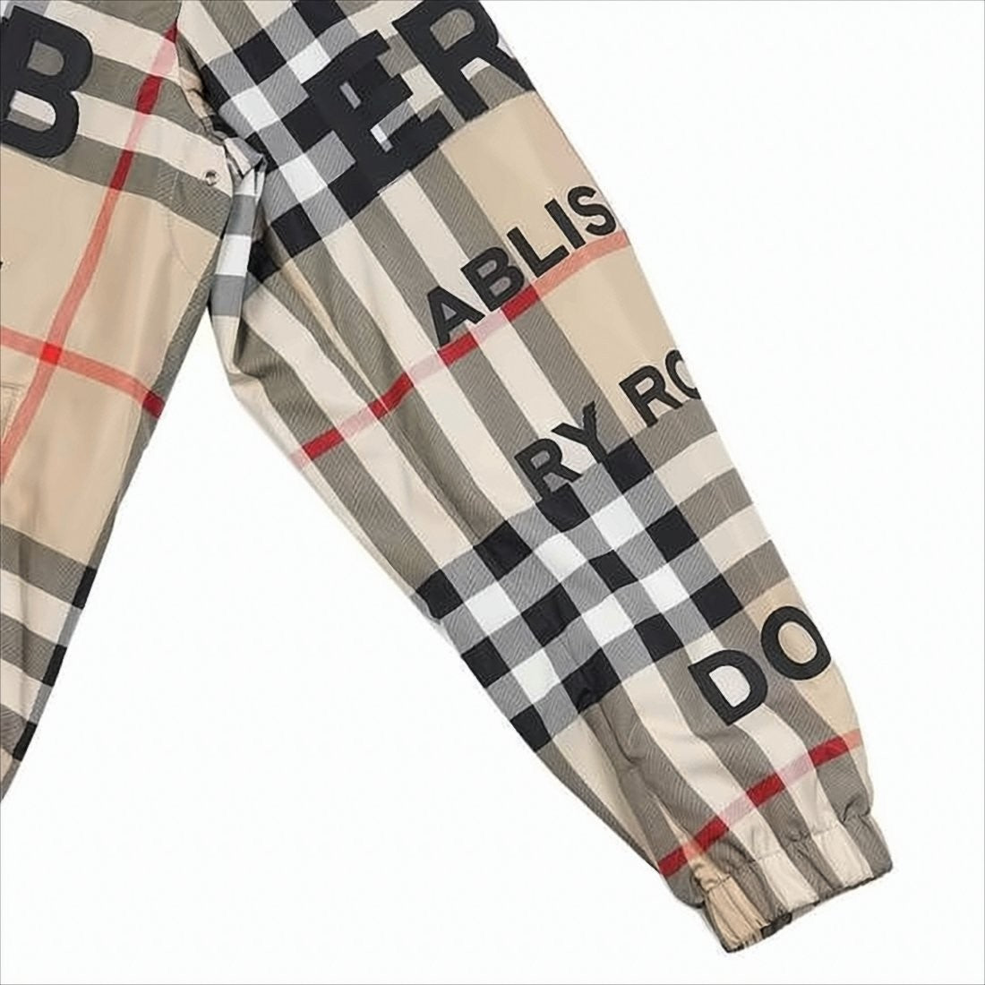 Burberry Checkered Hooded Jacket With Adjustable Drawstrings