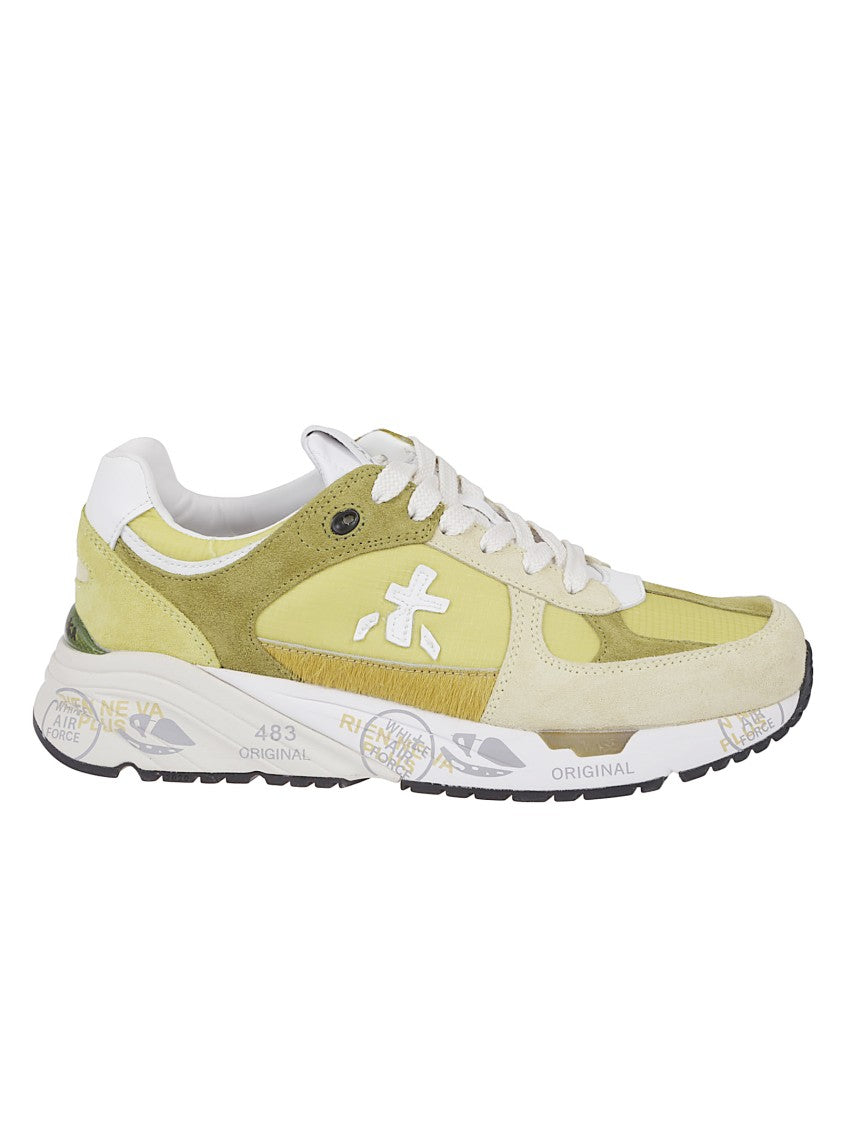 Premiata Nylon And Suede Sneakers With Cushioned Sole