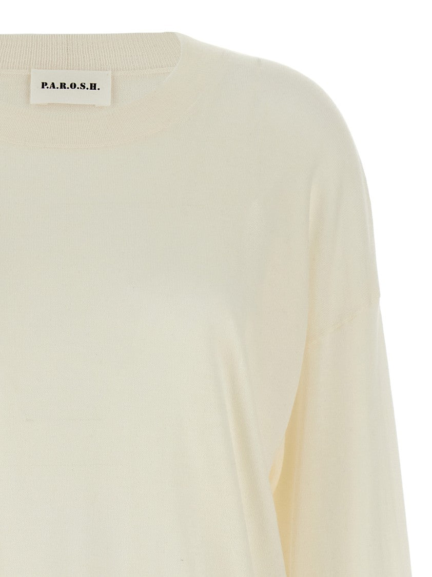 P.A.R.O.S.H. Lightweight Wool Blend Crew-Neck Sweater