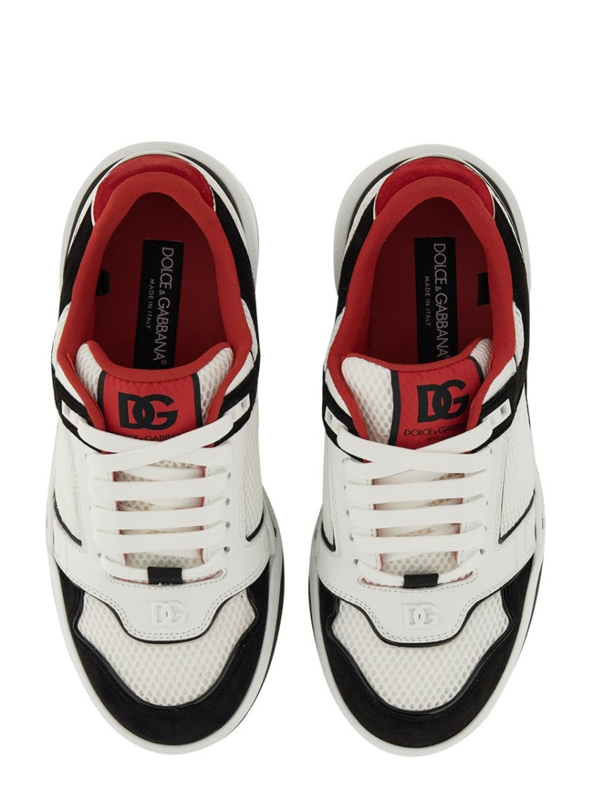 Dolce & Gabbana Leather And Mesh Sneaker