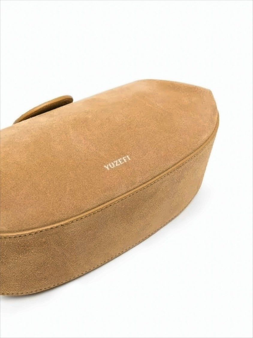Yuzefi Elongated Brown Cow Leather Tote Bag