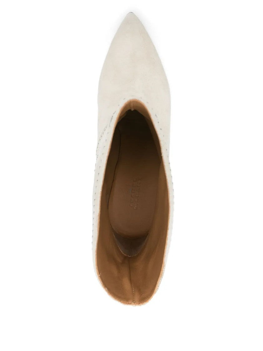 Isabel Marant Ecru 75Mm Loline Boots