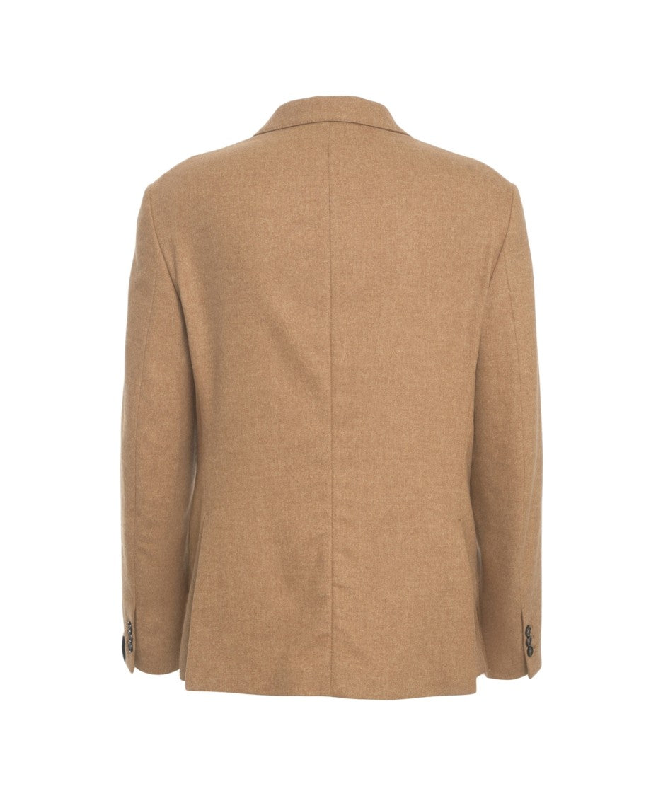 Paolo Pecora Double-Breasted Tailored Blazer With Notched Lapel
