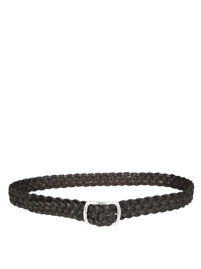 Orciani Reversible Hunting Double Woven Suede Belt