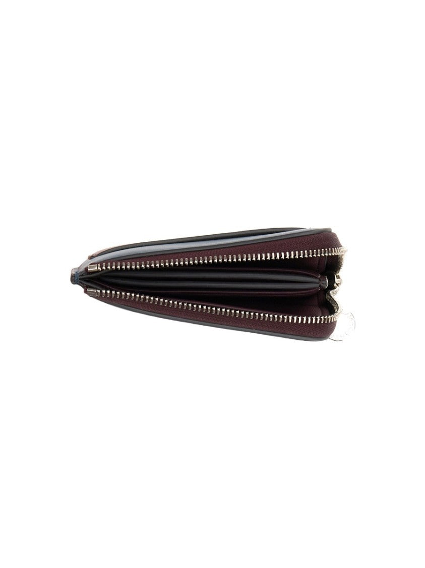 Stella Mccartney Compact Zipped Wallet With Perforated Logo