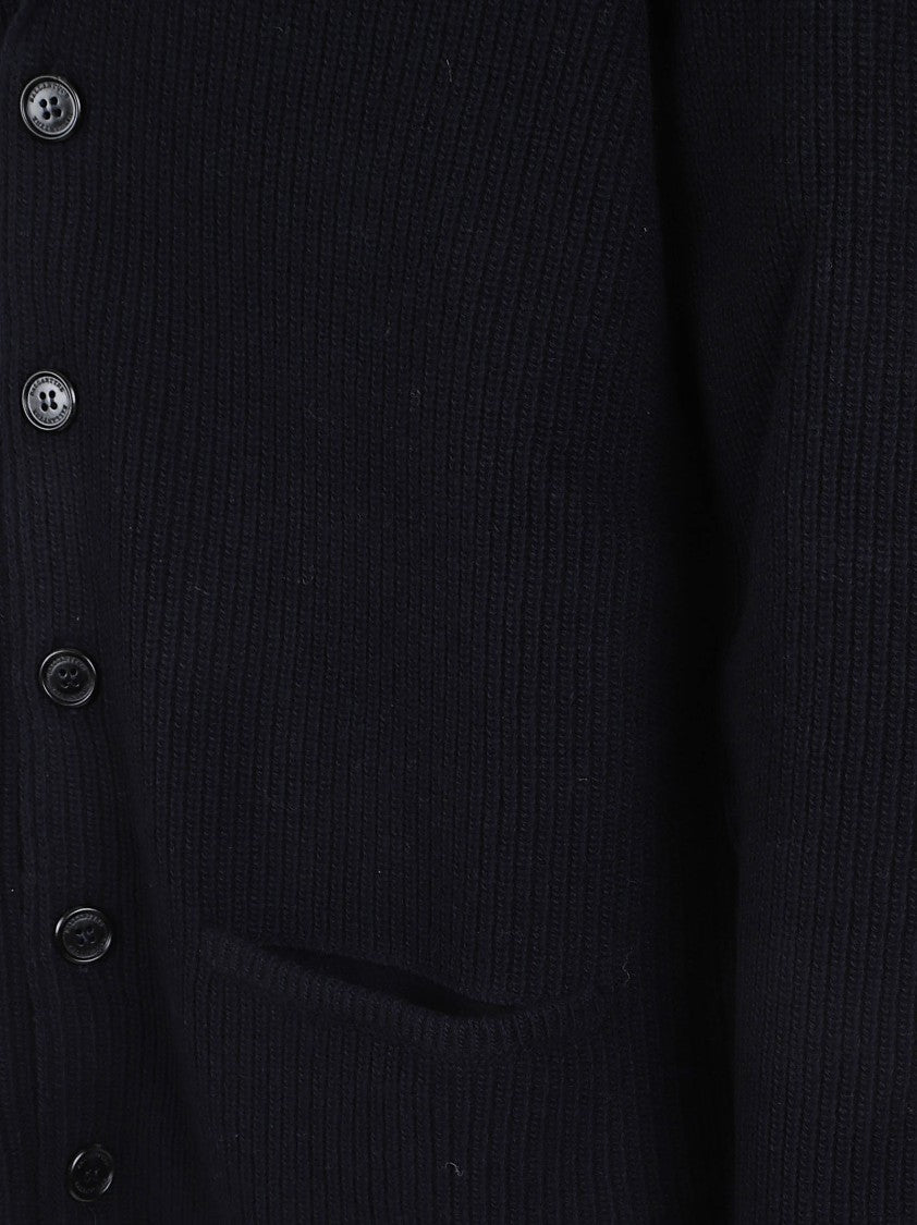 Ballantyne Shawl Collar Cardigan With Fisherman Rib Texture