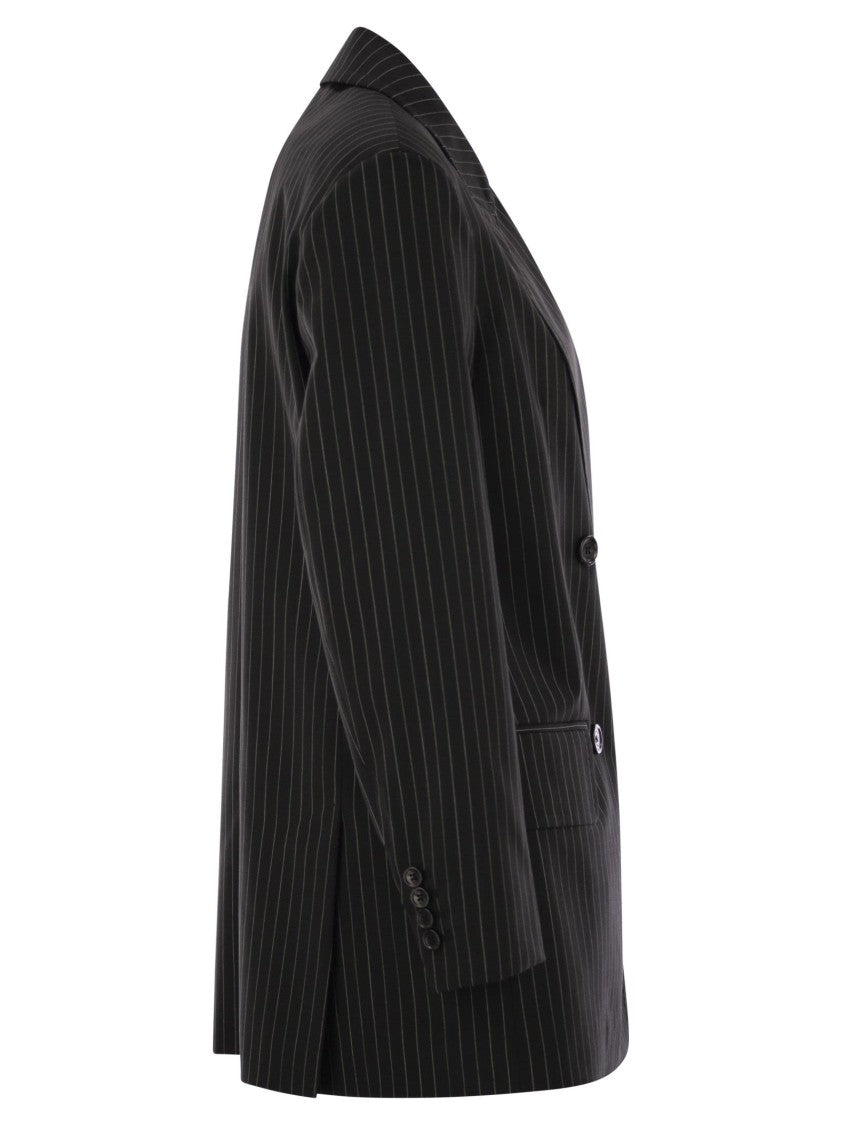 Max Mara Mattia - Pinstriped Wool Double-Breasted Blazer