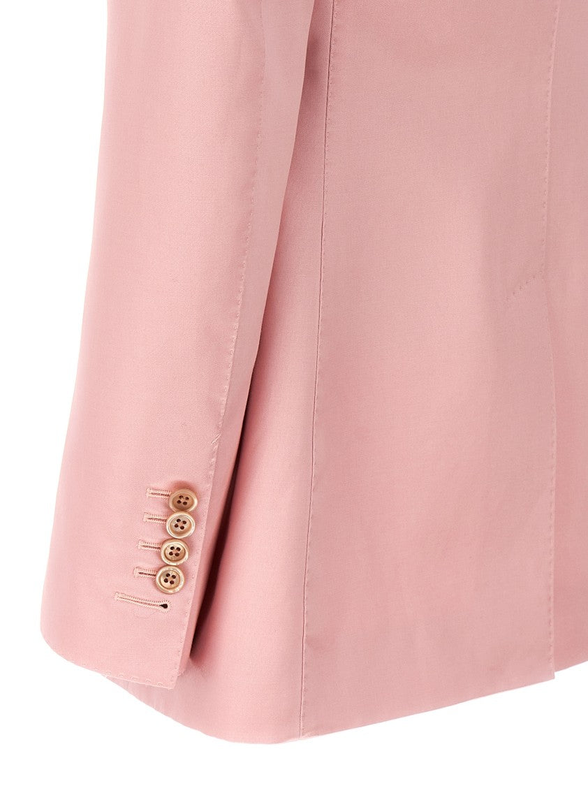 Tom Ford Double-Breasted Duchesse Blazer With Tailored Structure