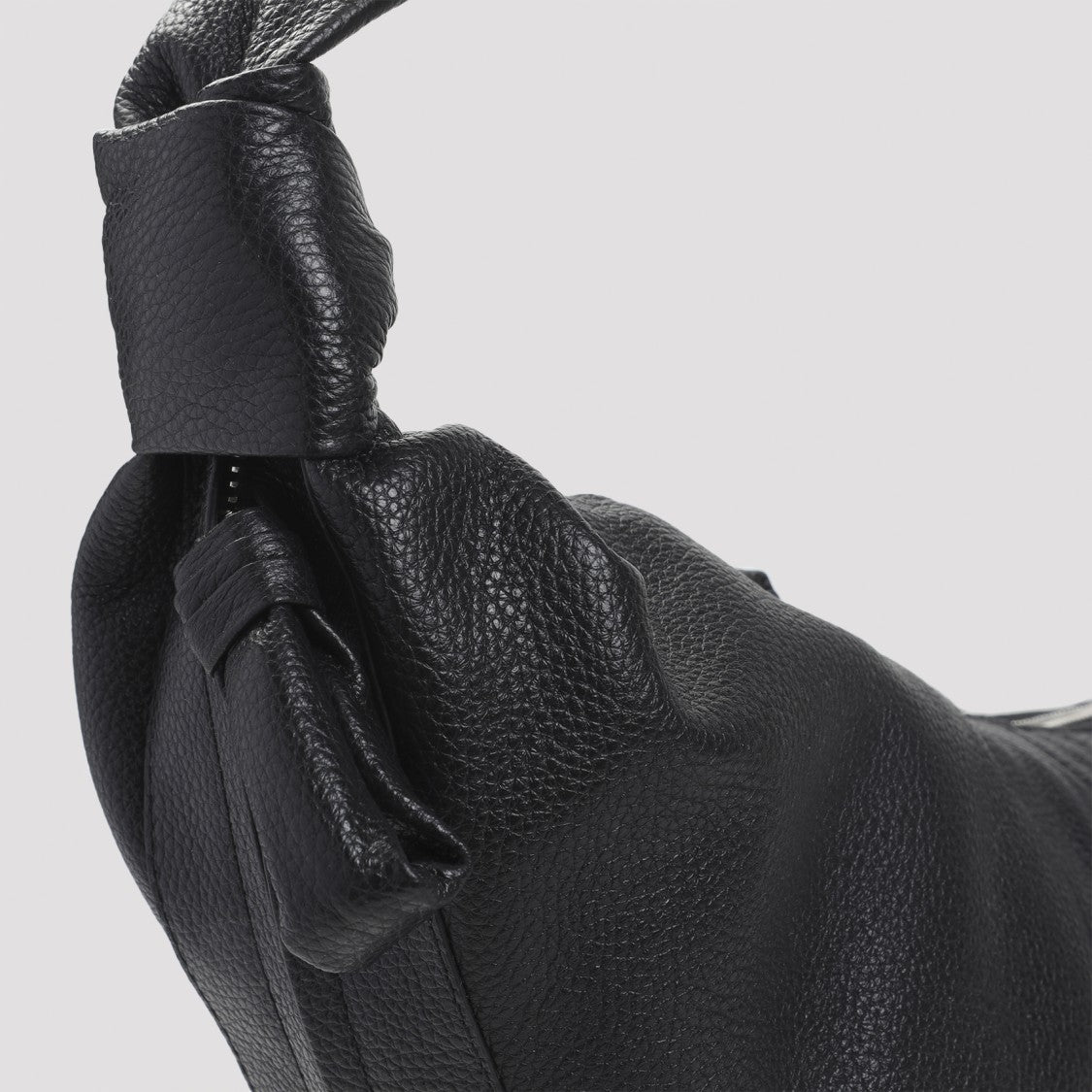 Lemaire Croissant Large Black Calf Leather Handbag