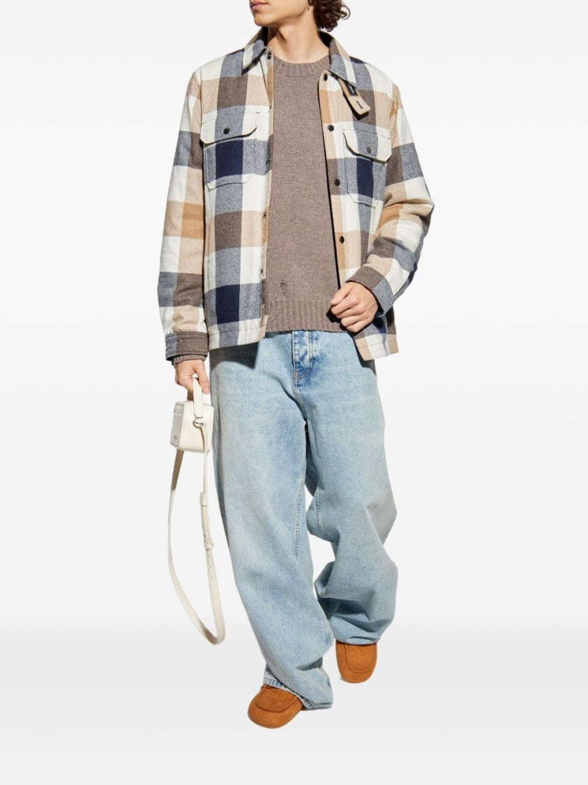 Woolrich Plaid Button-Up Shirt With Chest Pockets