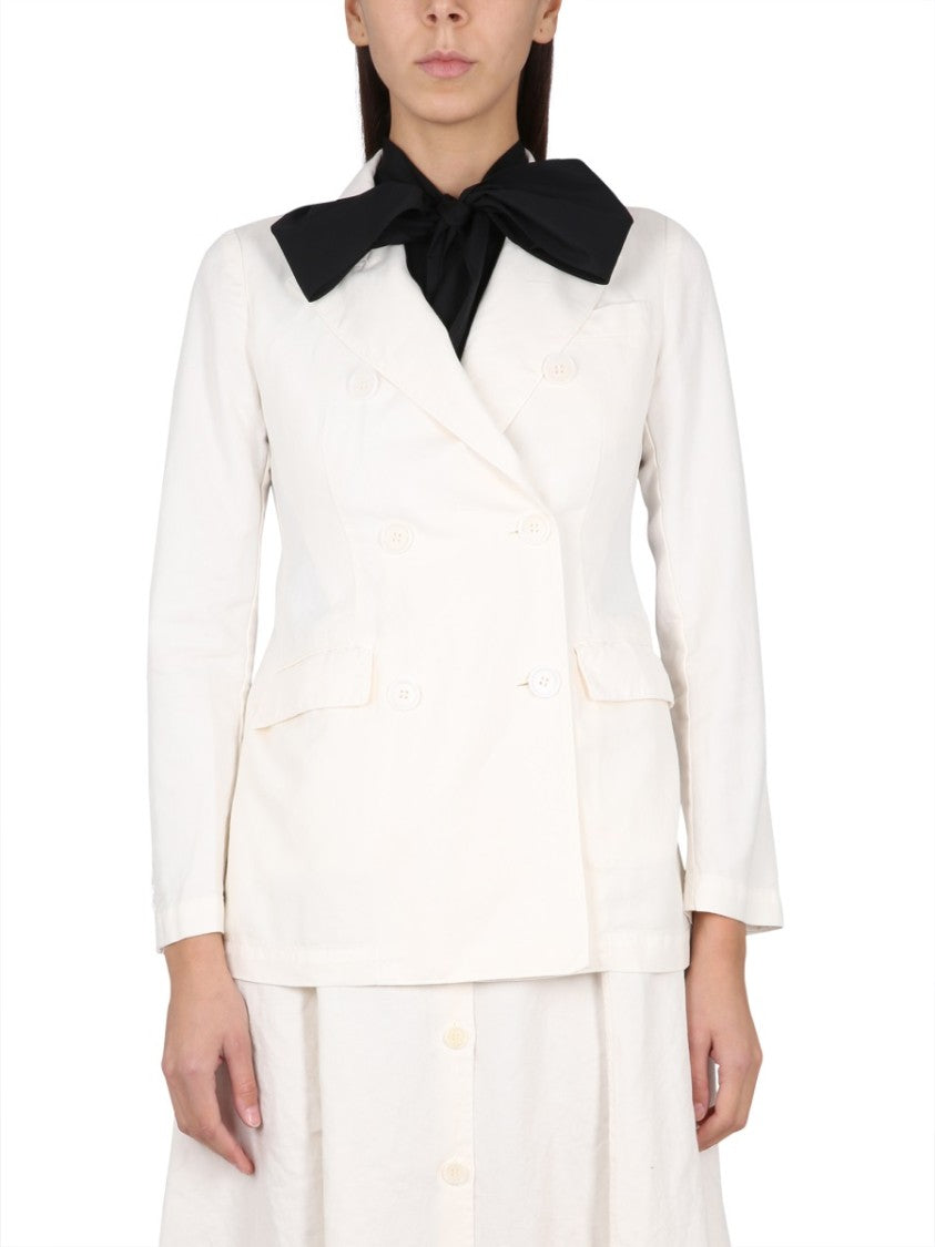 Aspesi Double-Breasted Jacket With Peaked Lapels