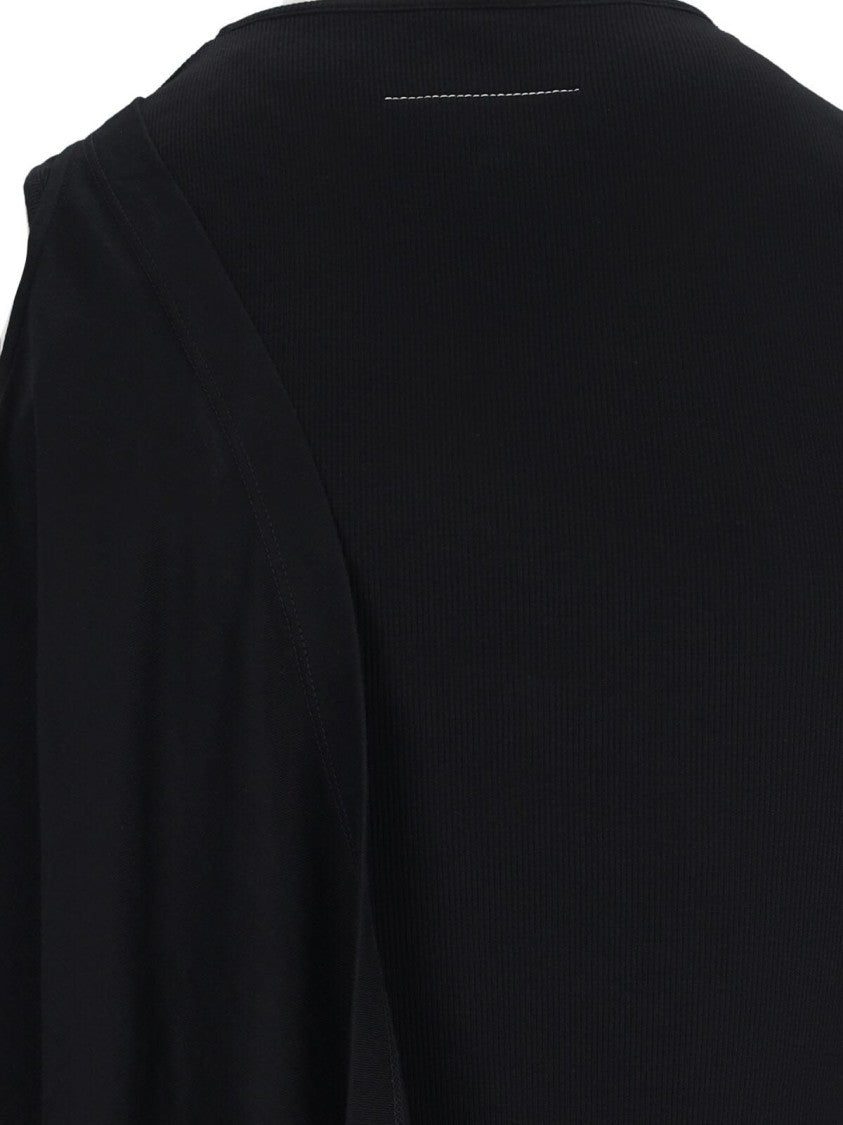 Mm6 By Maison Margiela Draped Tank Top – Black