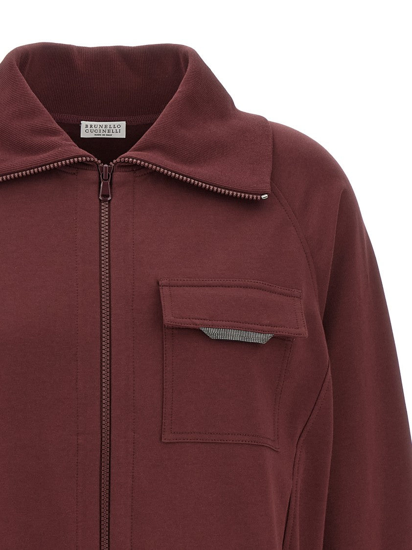 Brunello Cucinelli Shiny Flap Detail' Sweatshirt