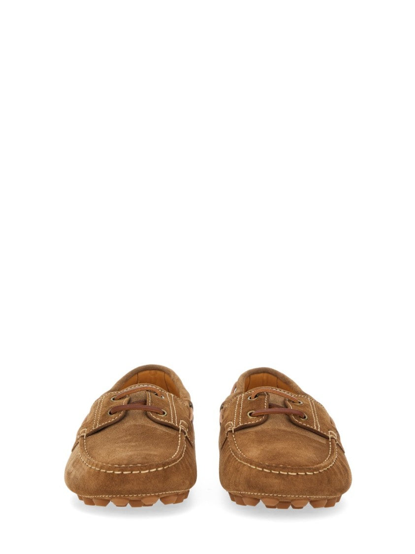 Tod's Brown Calfskin Leather Loafers