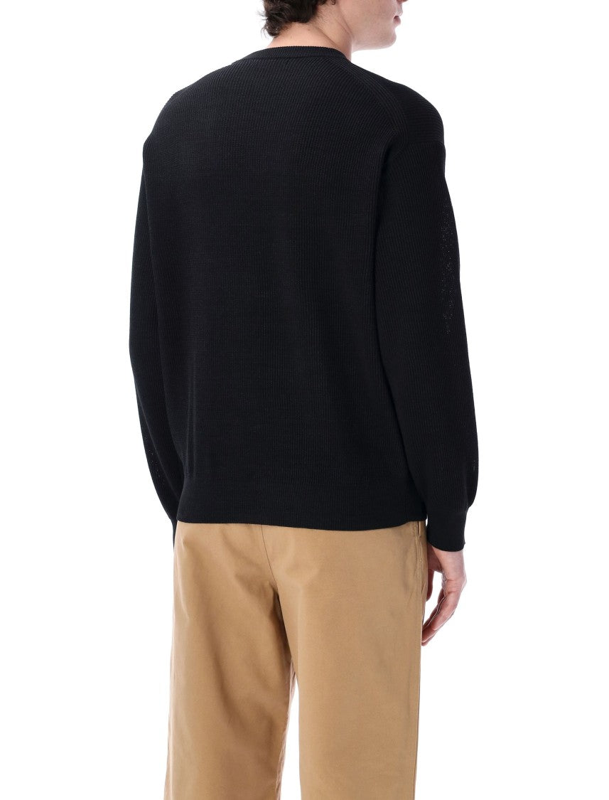 Auralee Ribbed Texture Relaxed Fit Sweater