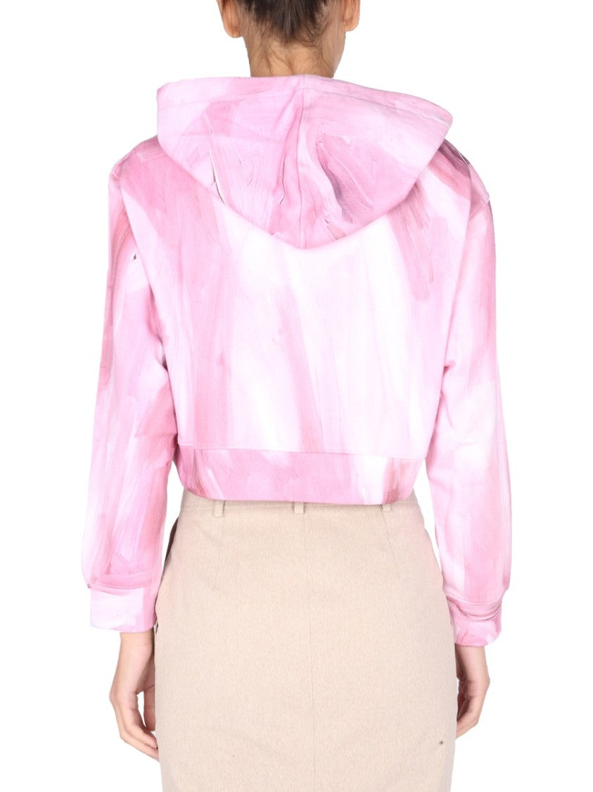 Moschino "Art Theme" Cropped Sweatshirt