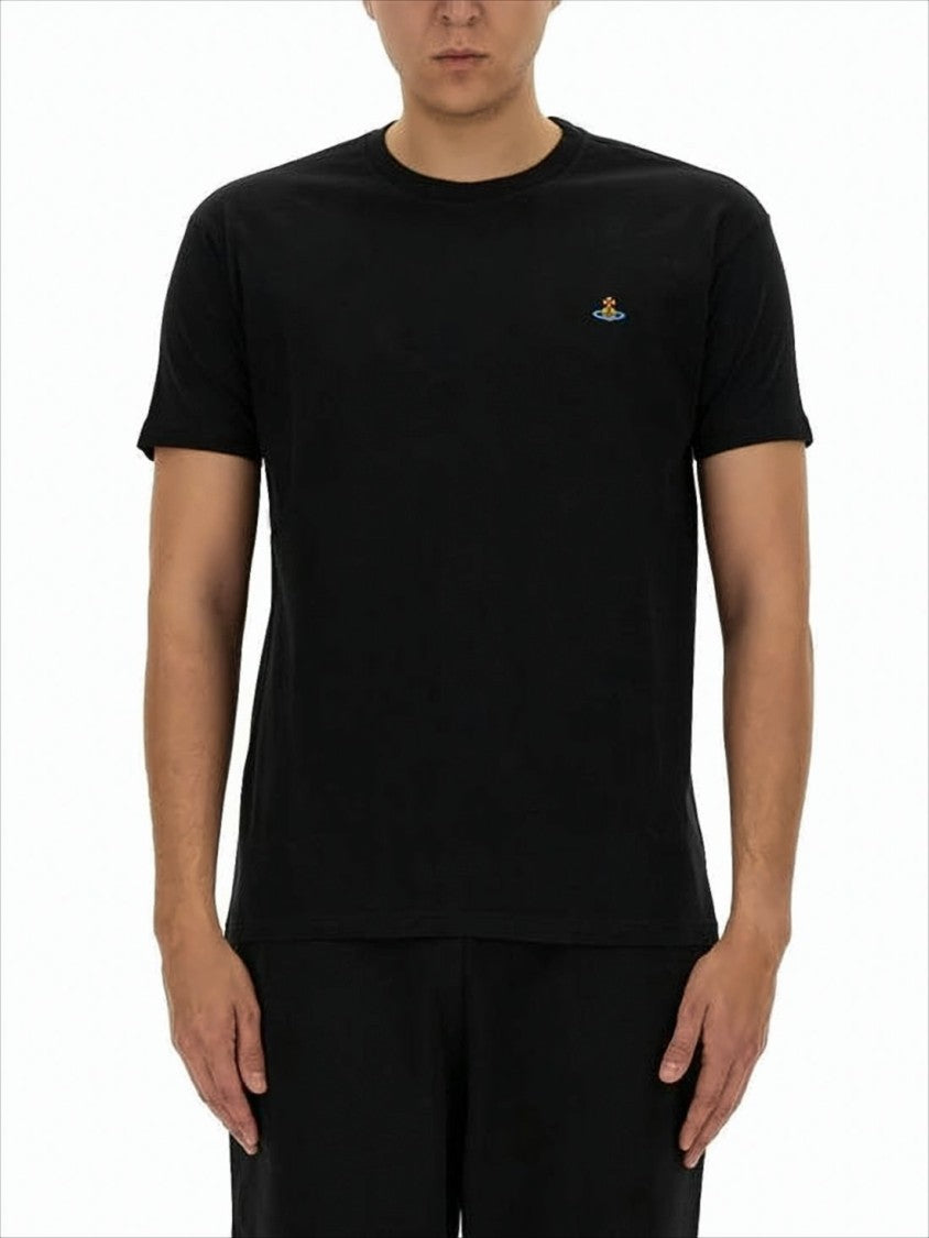 Vivienne Westwood Short-Sleeve T-Shirt With Colorful Embroidered Logo