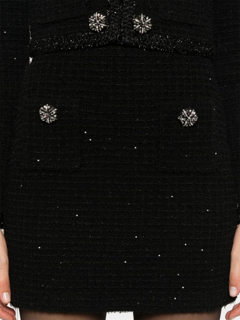 Self-Portrait Textured Knit Mini Skirt