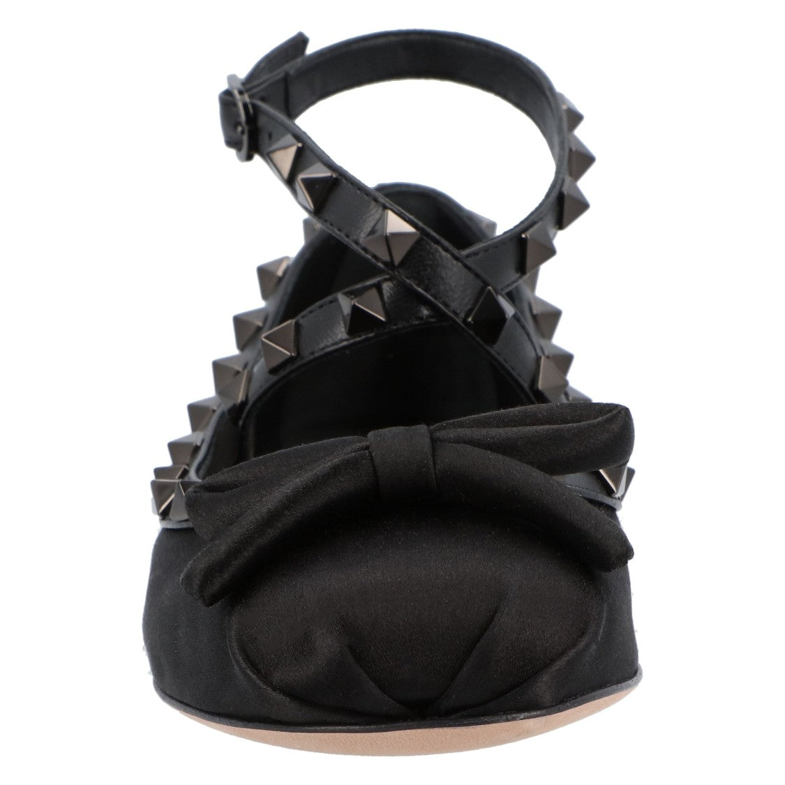 Valentino Rockstud Ballerinas Black