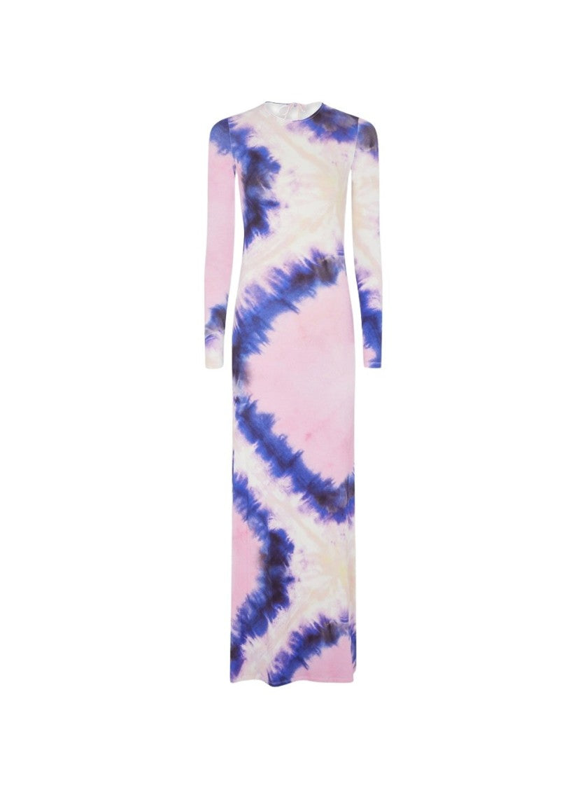 Rabanne Tie Dye Long Dress Tie Dye Pink