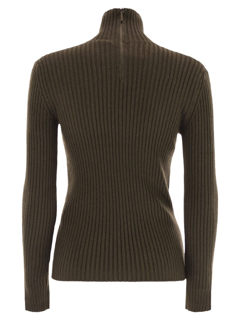 Max Mara Aral1234 - Ribbed Wool And Cashmere Turtleneck Jumper