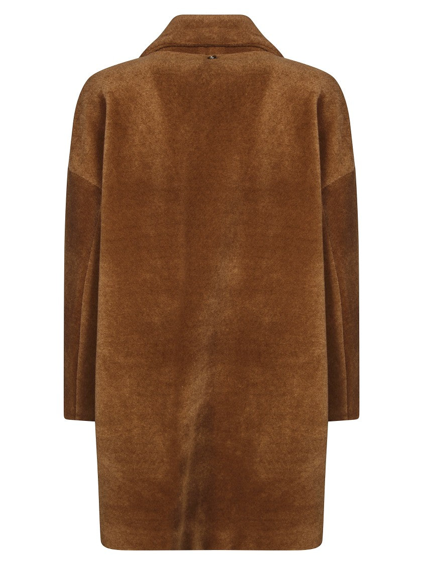 Dixie Double-Breasted Oversized Coat With Wide Lapels