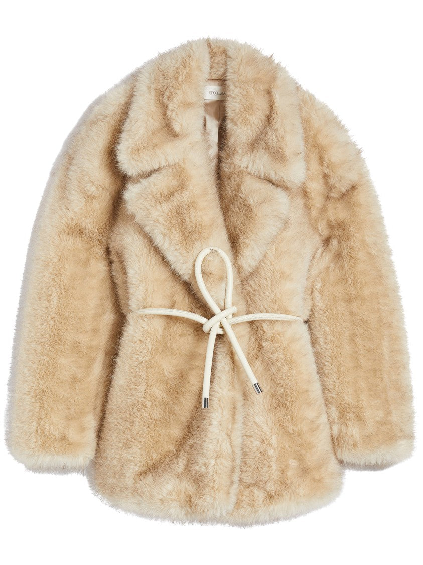 Max Mara Beige Classic Coat With Clean Lines