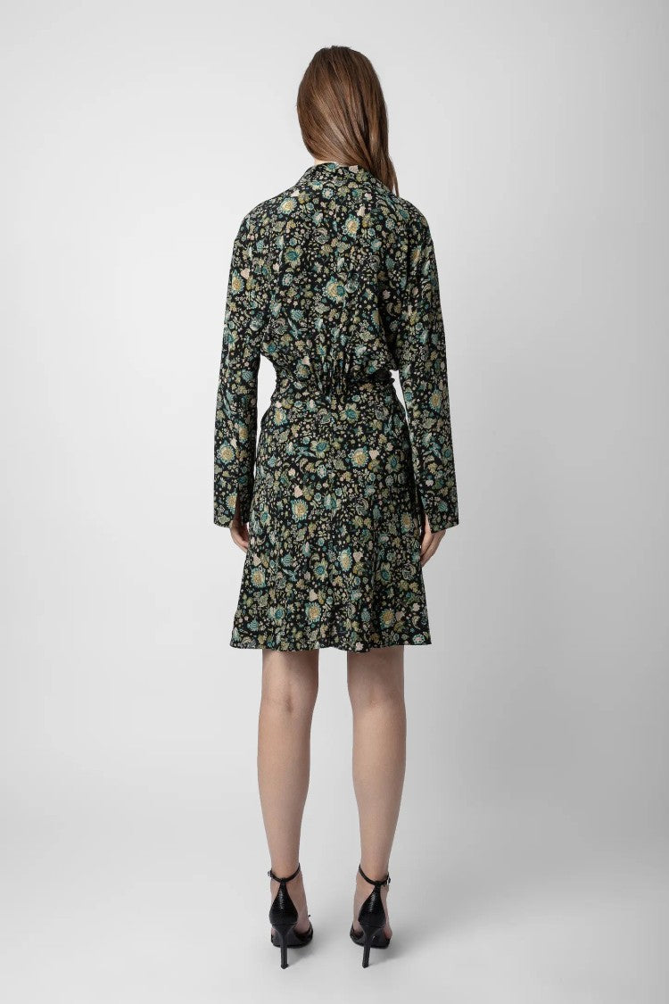 Zadig & Voltaire Rozo Floral-Print Silk Dress