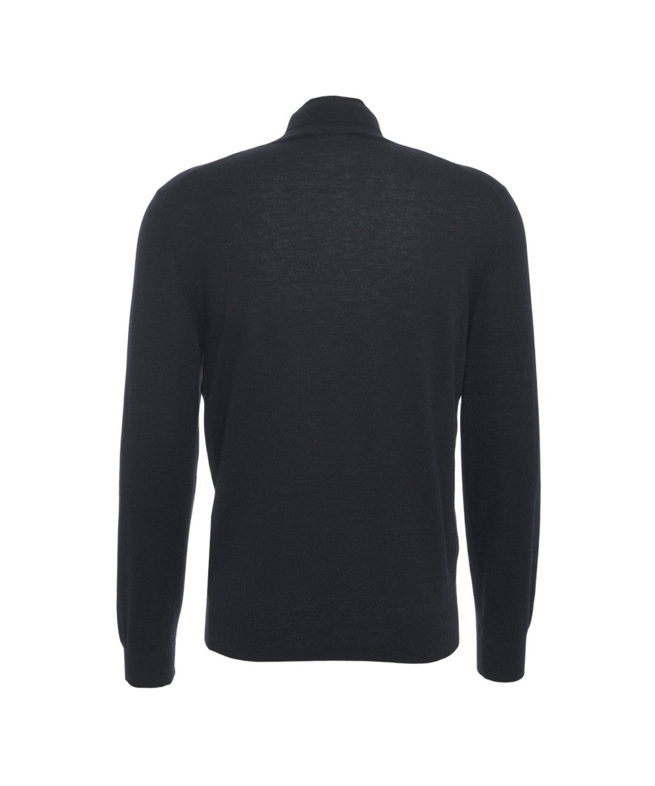 Gender Finely Knit Turtleneck Sweater With Ribbed Cuffs