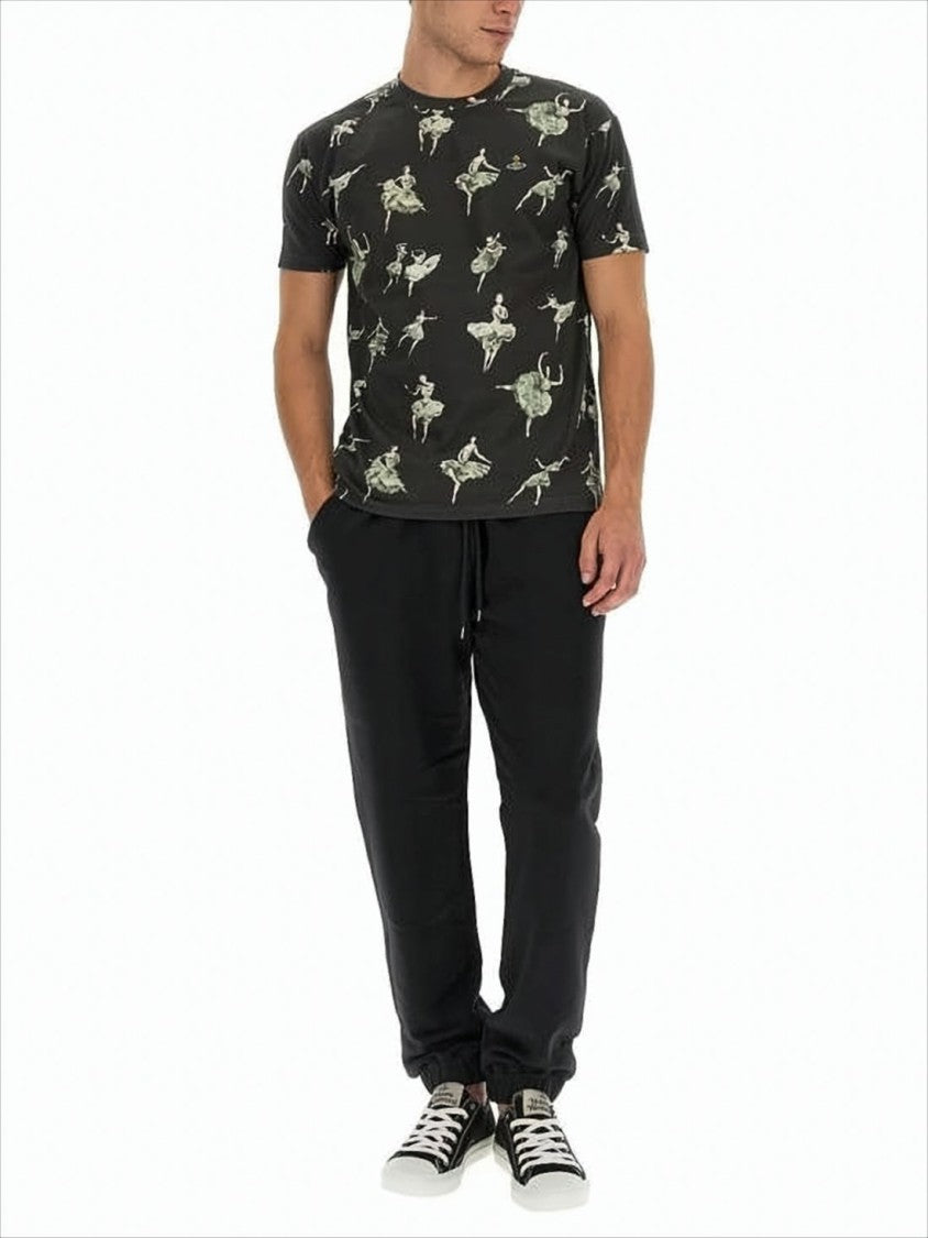 Vivienne Westwood Relaxed Fit Black Jogger Pants With Tapered Cuffs