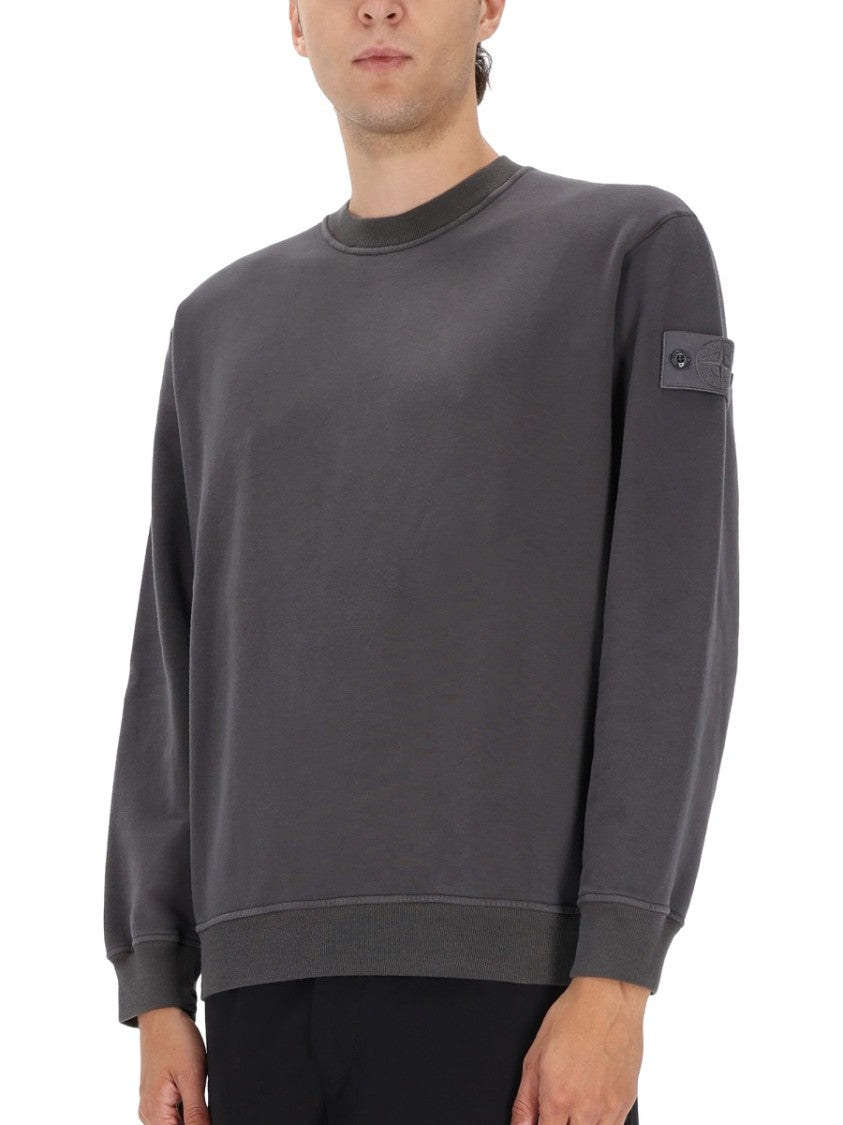 Stone Island Relaxed Fit Grey Sweatshirt