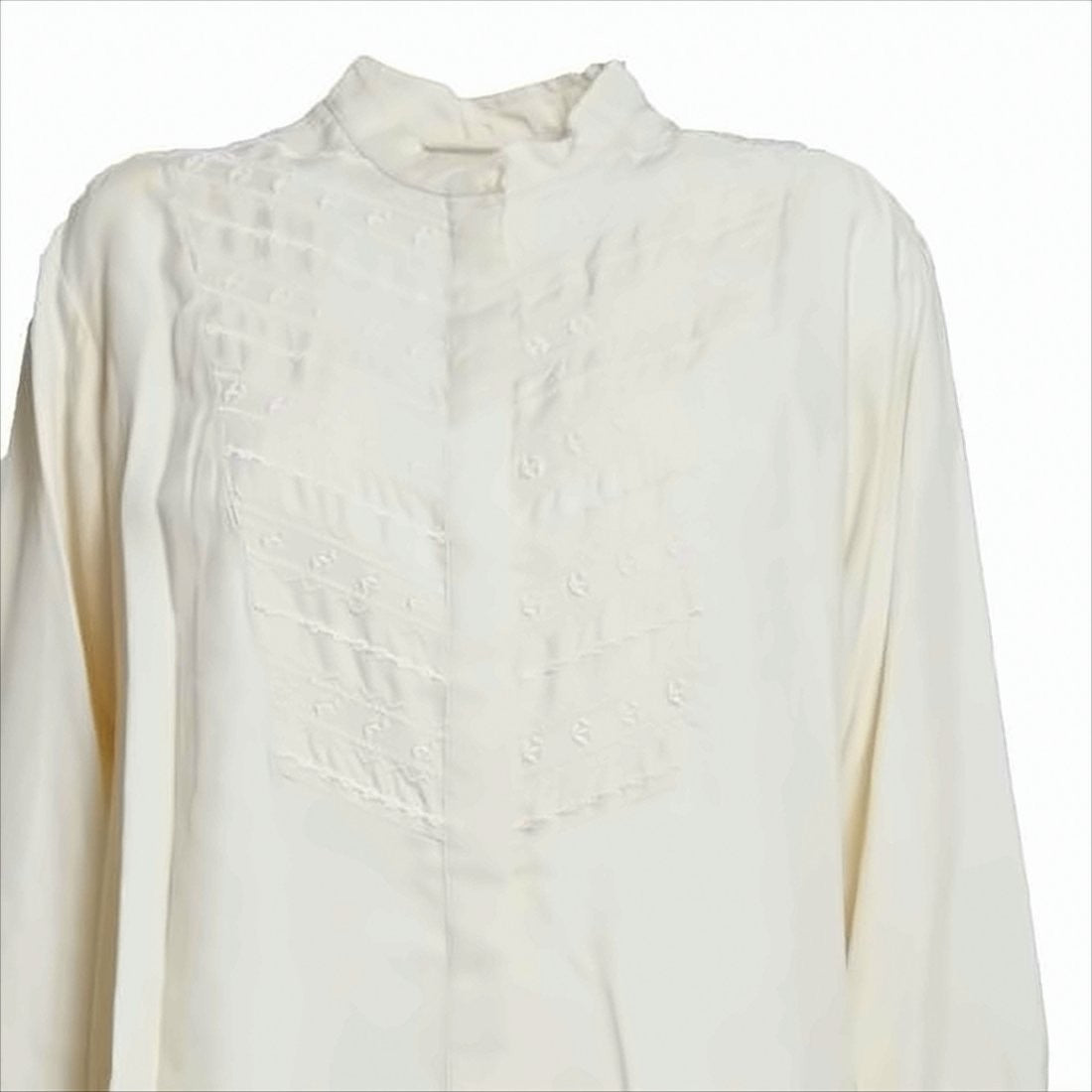Isabel Marant Textured Long-Sleeve Tunic With High Collar
