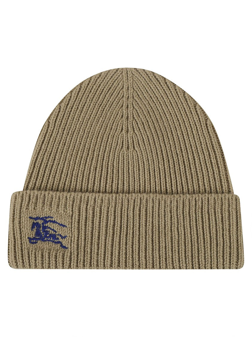 Burberry Ribbed Knit Cashmere Beanie With Folded Cuff