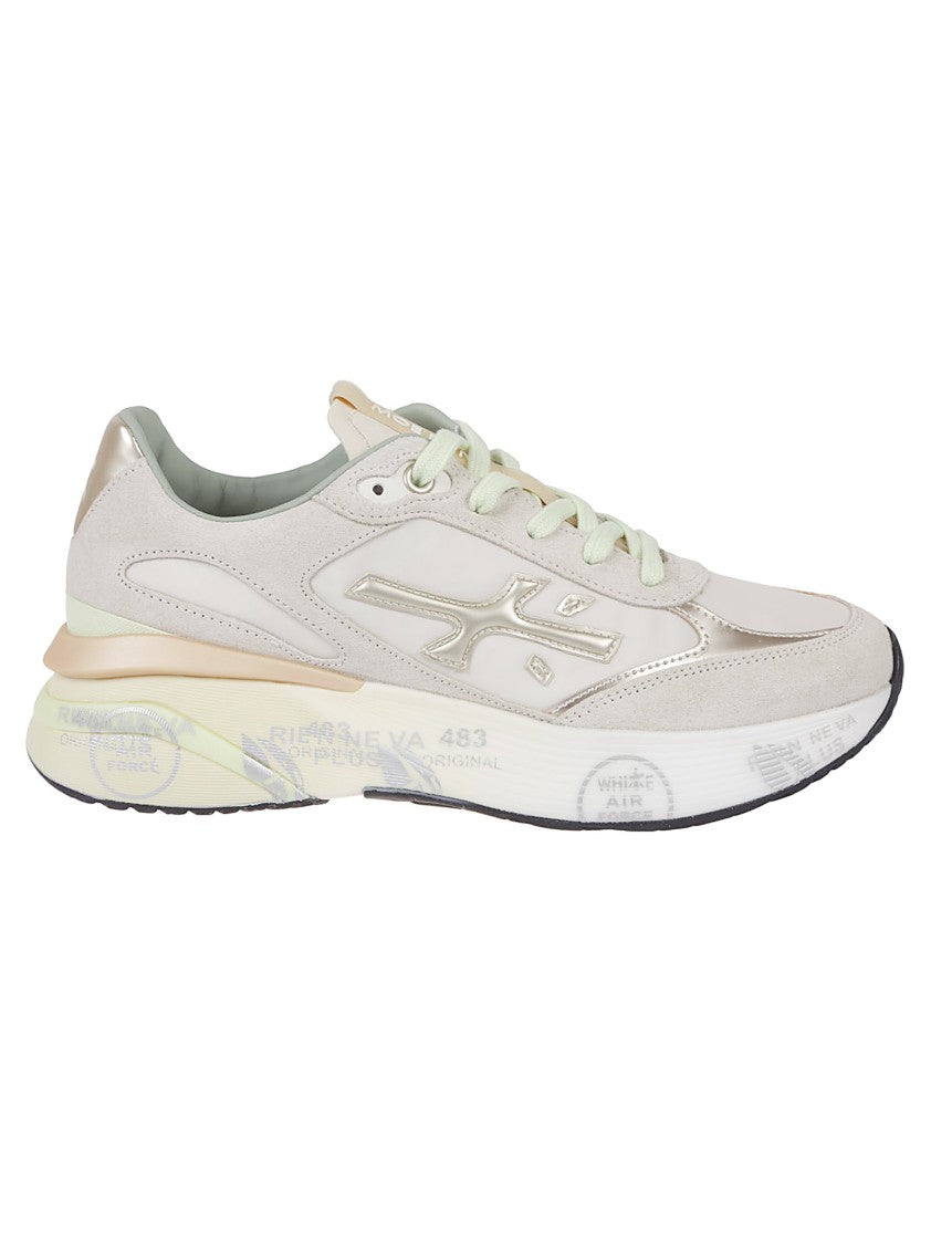 Premiata Leather Sneakers With Textured Accents