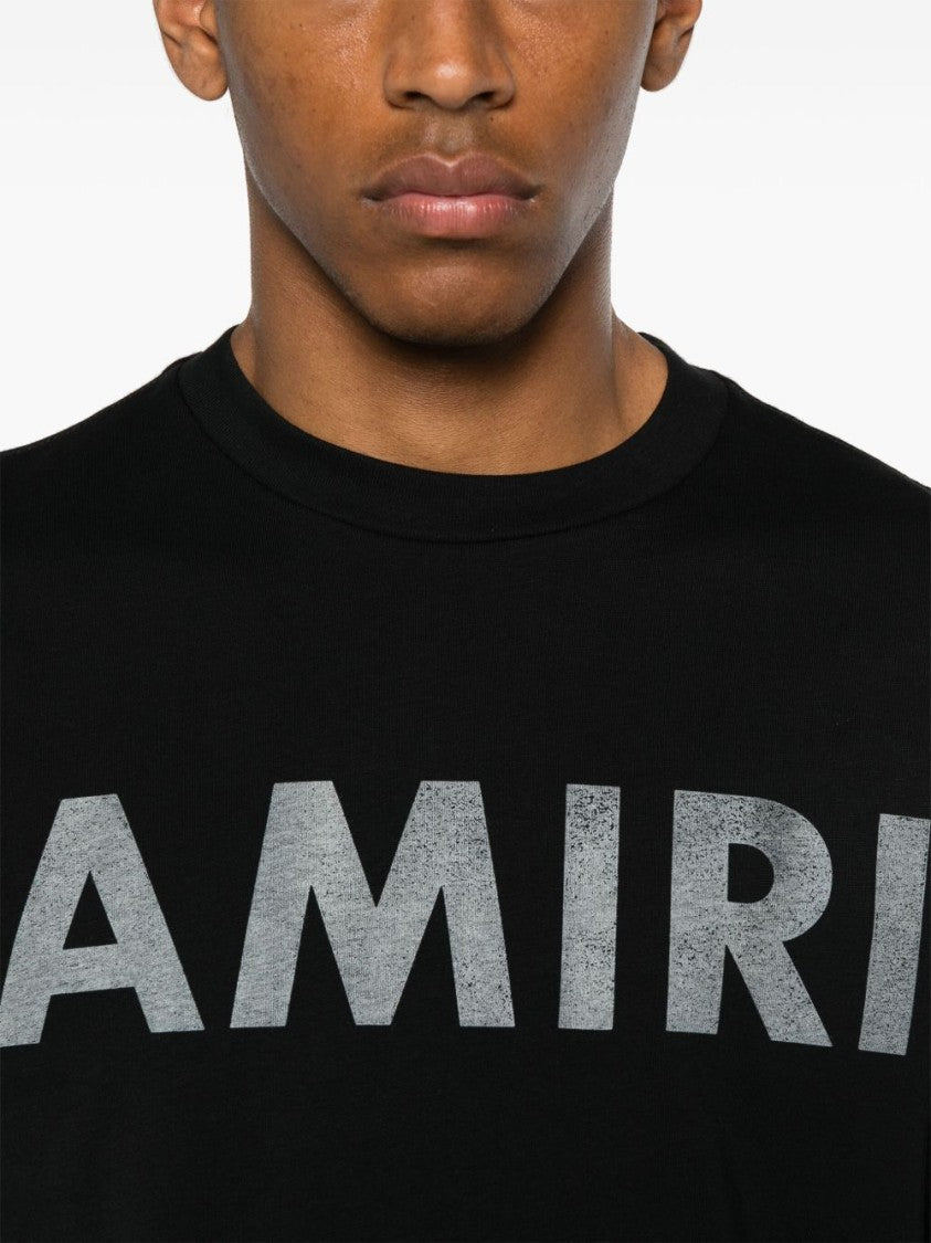 Amiri Bold Graphic Print Black Crew Neck T-Shirt