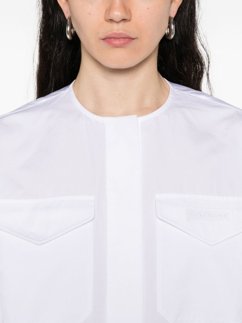 Givenchy Cropped White Cotton Shirt