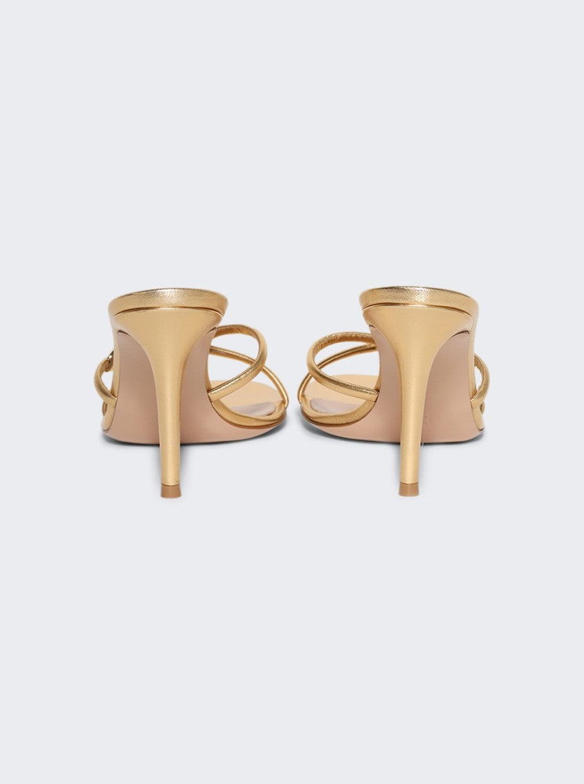Gianvito Rossi Metallic Mule Sandals Mekong