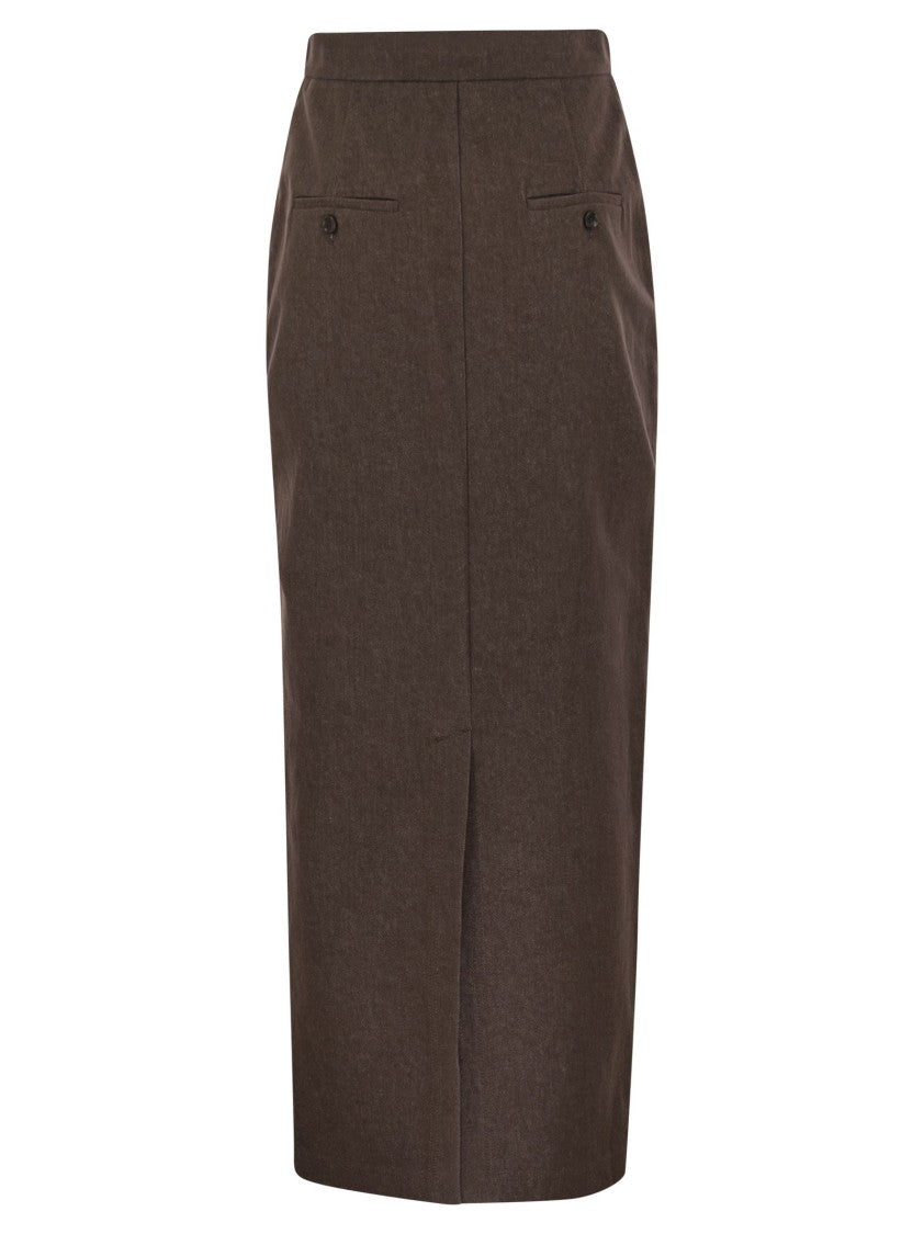 Max Mara Pianosa - Denim-Effect Cotton Skirt