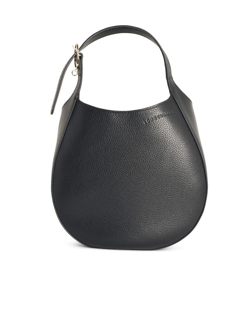 Longchamp 'Le Foulonné' S Black Leather Bag