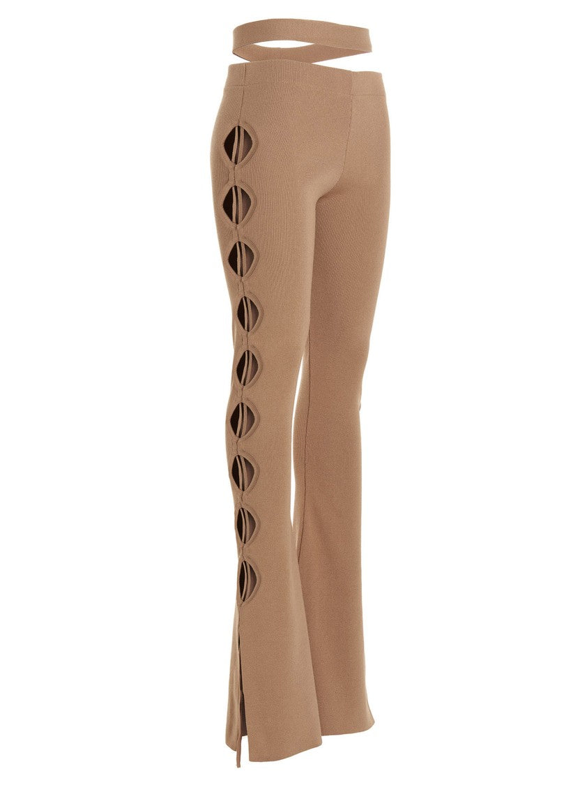 Andreâdamo Cut Out Pants With Lacing