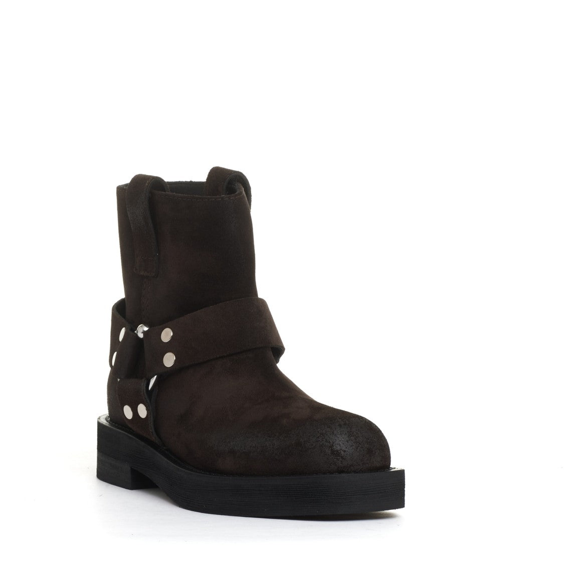 3Juin Short Dark Brown Biker Boots With Rugged Appeal