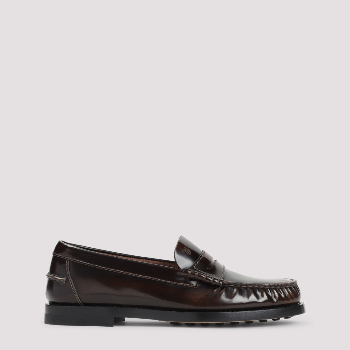 Tod's Brown Calf Leather Loafers