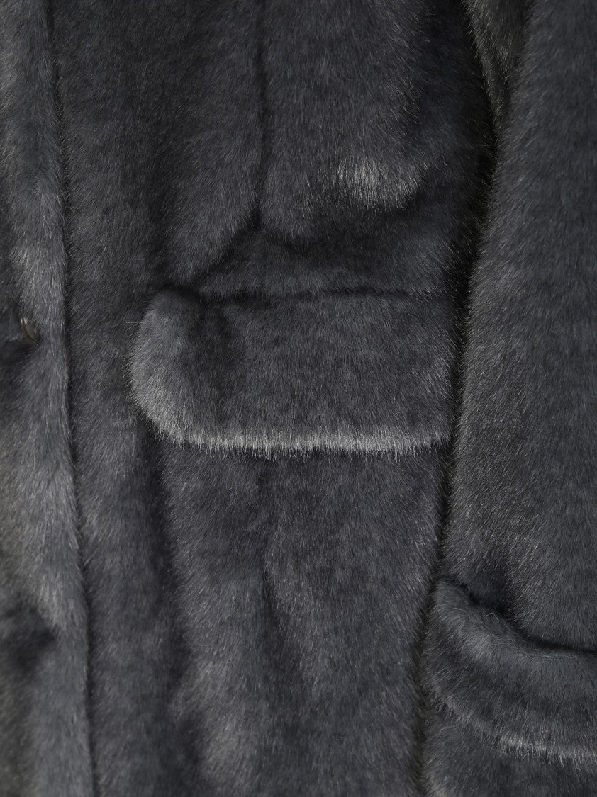 Herno Cappotto Visione Faux Fur Coat
