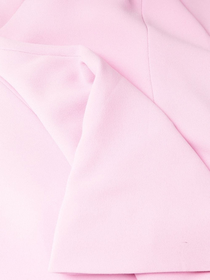 Self-Portrait Pink Heavy Crepe Midi Dress