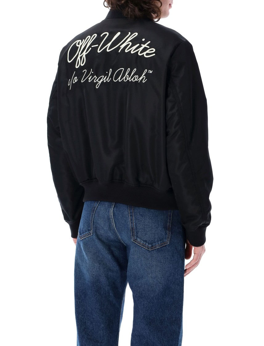 Off-White Script Nyl Varsity Bomber