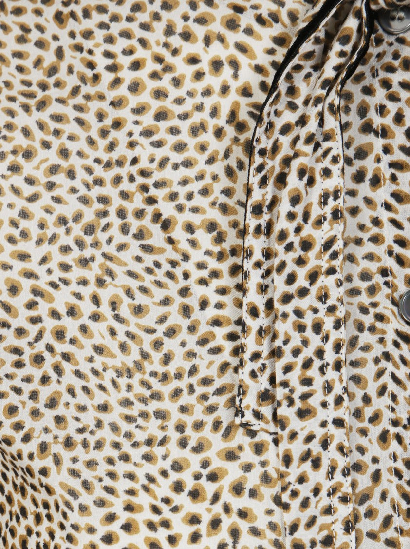 Forte Forte Delicate Voile Blouse With Leopard Print