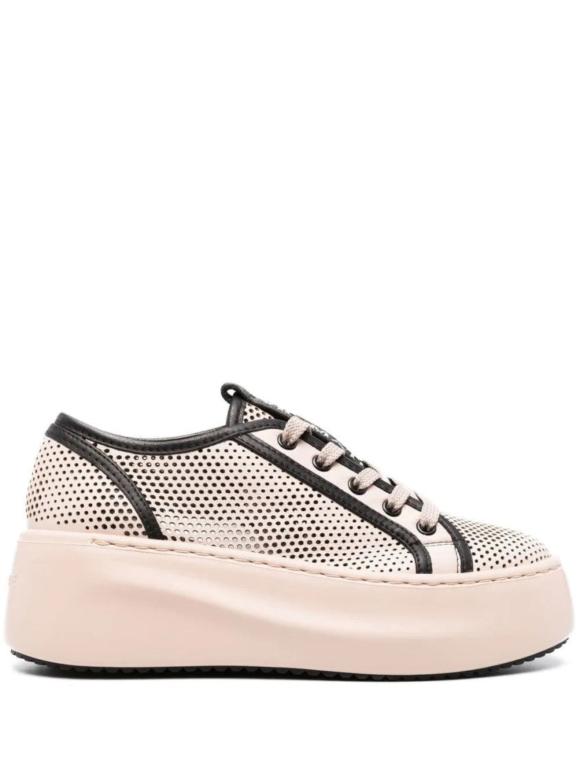 Vic Matié Perforated Brown Cow Leather Travel Sneakers