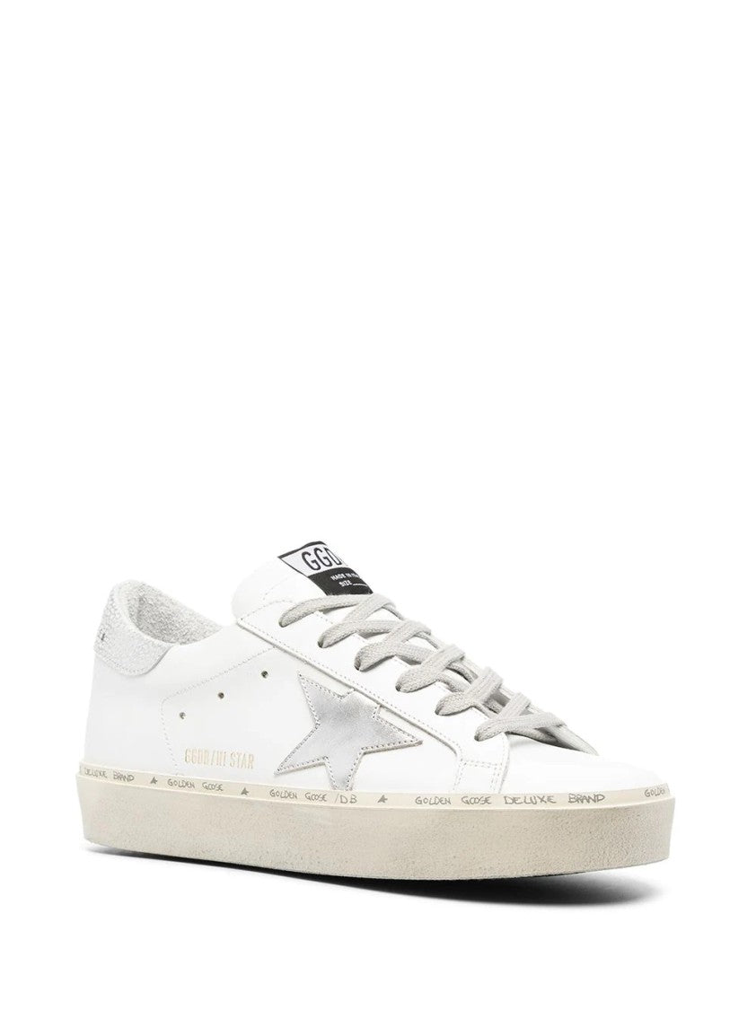 Golden Goose Hi Star Leather Upper Laminated Leather Sneakers