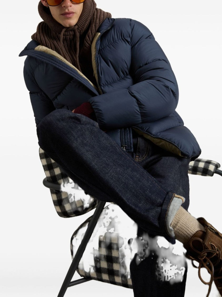 Woolrich Puffy Silhouette Coat With High Collar And Side Pockets