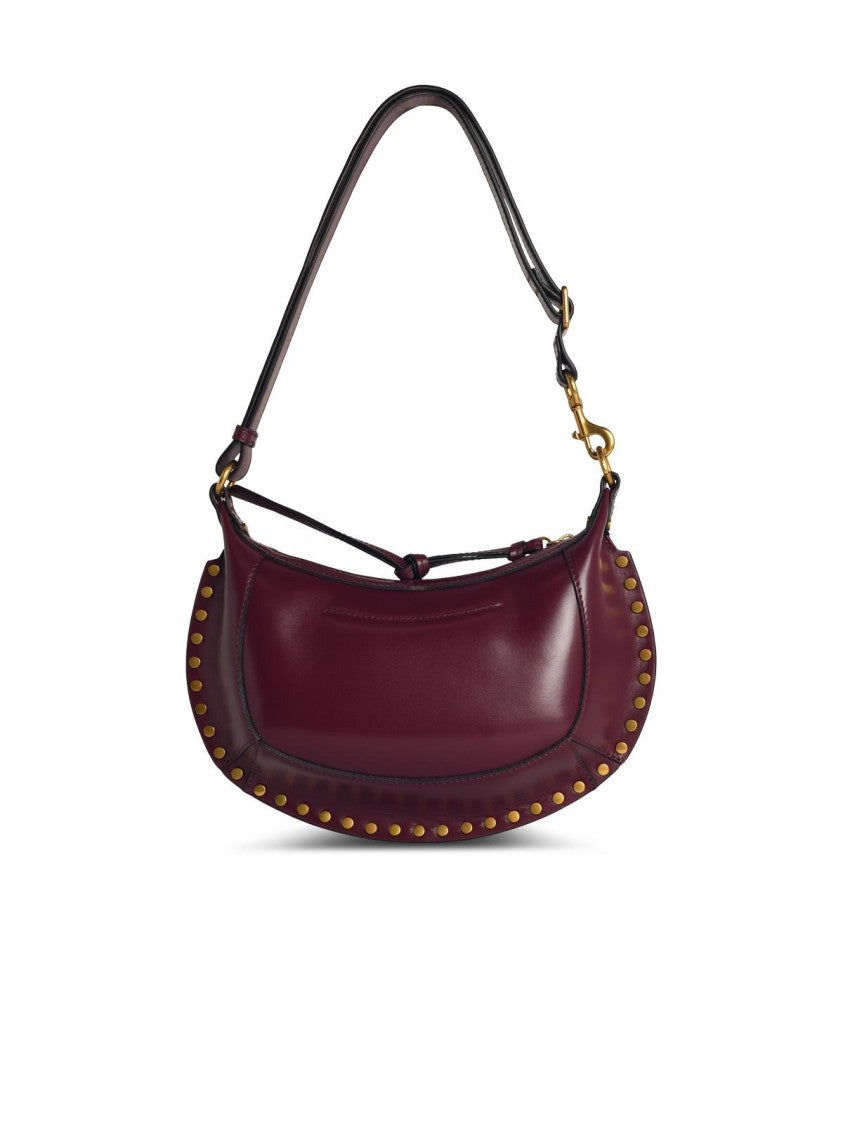 Isabel Marant Oskan Moon' Burgundy Smooth Leather Bag